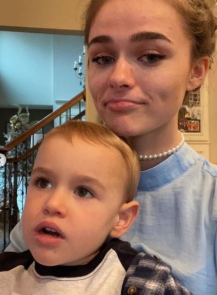Megan Nutt with her younger brother